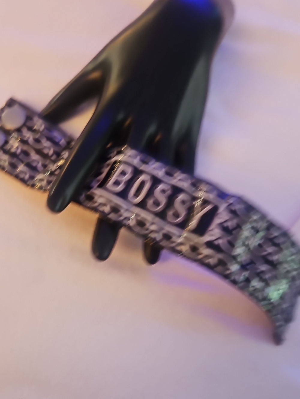 BOSSY Statement Belt - Black & Silver